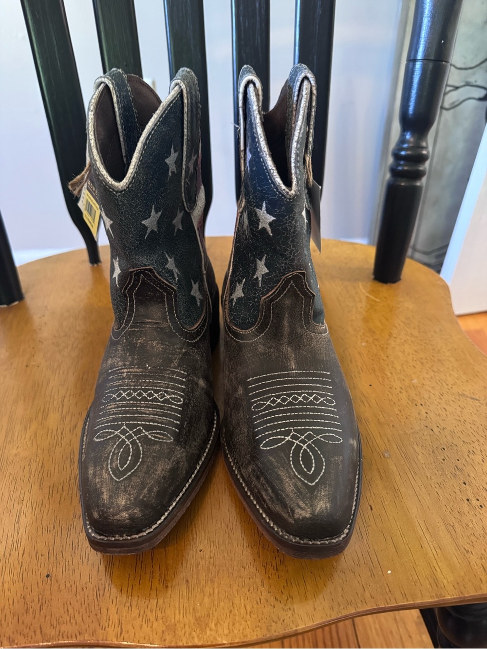 ROPER WOMEN'S AMERICAN BEAUTY FLAG ANKLE BOOTS size 6.5 NWT - Picture 2 of 12